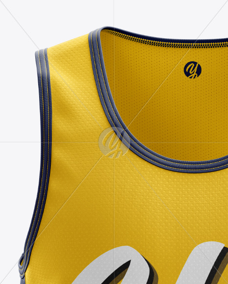 Men’s Running Kit mockup (Front View) in Apparel Mockups on Yellow Images Object Mockups