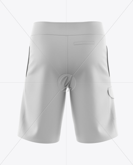 Men’s Shorts HQ Mockup in Apparel Mockups on Yellow Images Object Mockups