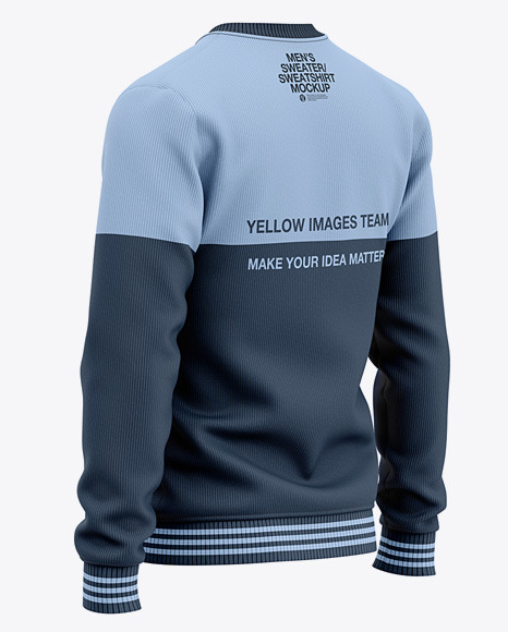 Download دانلود موکاپ لباس بافتنی Men's Crew Neck Sweatshirt ...