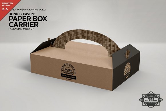 Pastry/Donut Box Carrier Mockup