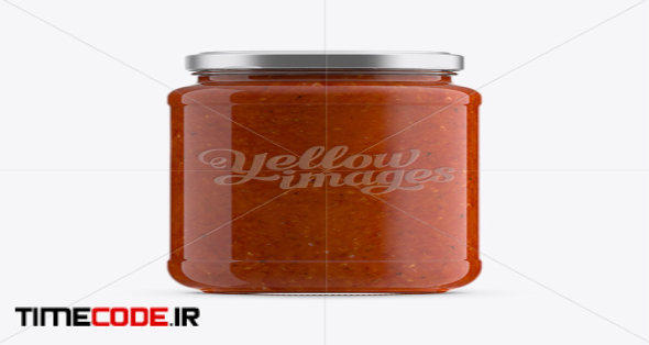 Tomato Sauce Jar Mockup in Jar Mockups on Yellow Images Object Mockups
