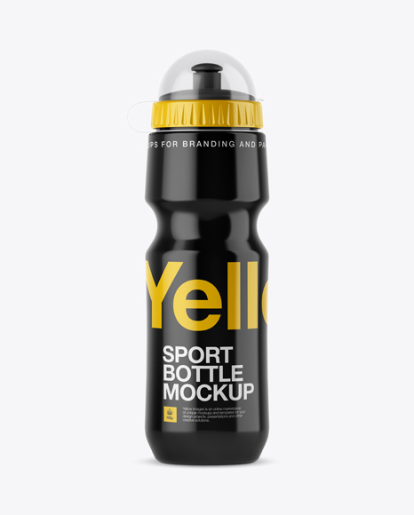 Plastic Sport Bottle Mockup in Bottle Mockups on Yellow Images Object Mockups
