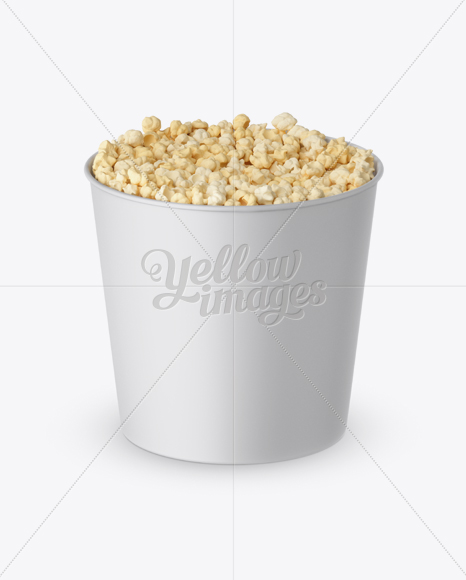 Large Matt Popcorn Bucket Mockup (High