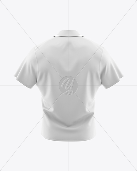 Men’s Polo Shirt Mockup (Back View) in Apparel Mockups on Yellow Images Object Mockups