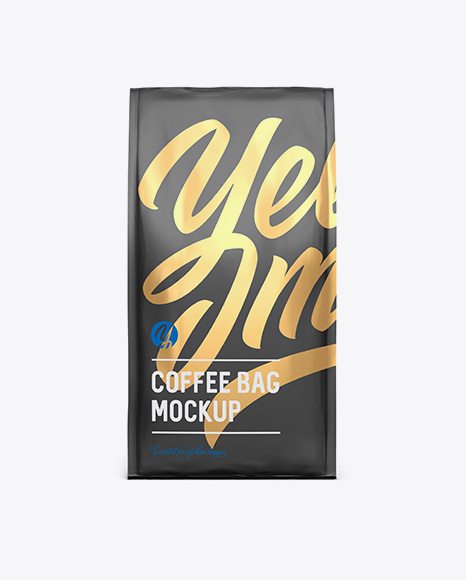 Download دانلود موکاپ پاکت قهوه Matte Coffee Bag Mockup 23770 | تایم کد Yellowimages Mockups