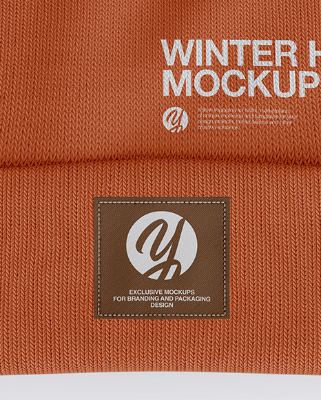 Turn Up Beanie Hat Mockup 