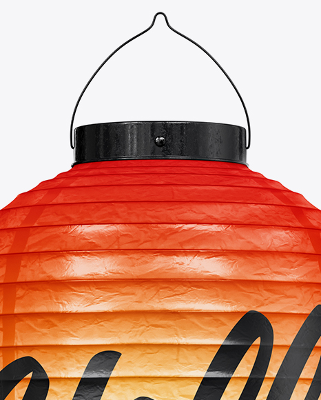 Lighted Chinese Lantern Mockup in Object Mockups on Yellow Images Object Mockups