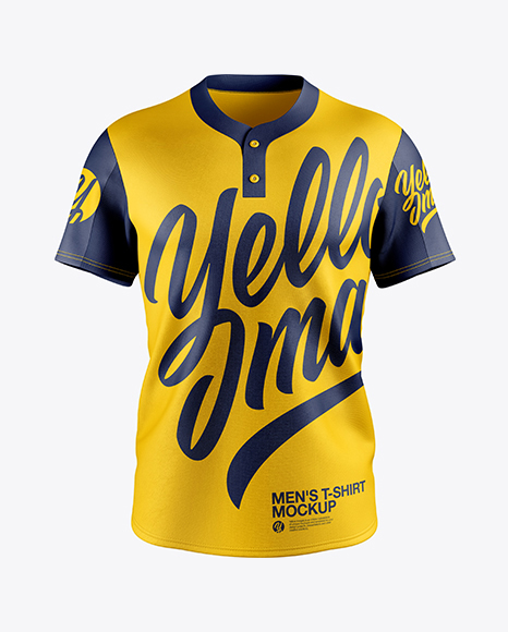 Download دانلود موکاپ لباس بسکتبال Men's Baseball T-Shirt 25866 ...