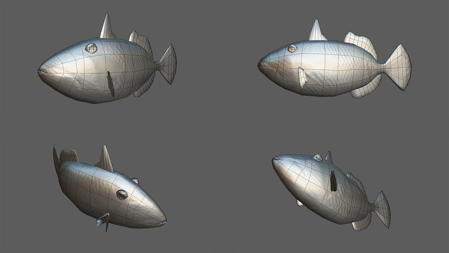 Low poly Fish Collection Animated Pack 4
