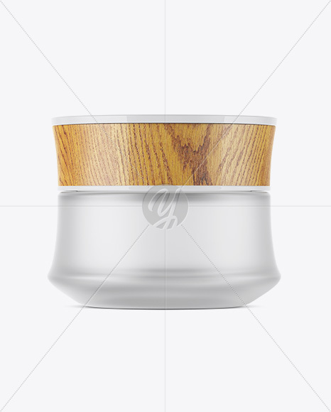 Download دانلود موکاپ قوطی لوازم آرایشی Frosted Glass Cosmetic Jar ... Yellowimages Mockups