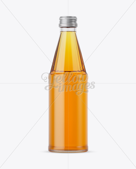 330ml Apple Juice Bottle Mockup in Bottle Mockups on Yellow Images Object Mockups