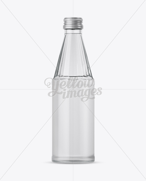 330ml Glass Water Bottle Mockup in Bottle Mockups on Yellow Images Object Mockups