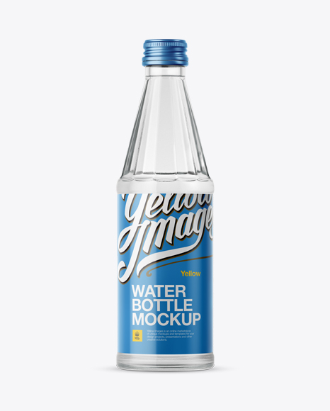 Download دانلود موکاپ بطری آب 330ml Glass Water Bottle Mockup 330 ...