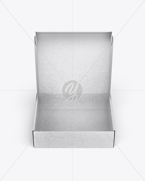 دانلود موکاپ جعبه Opened Kraft Paper Box Mockup 33406 | تایم کد