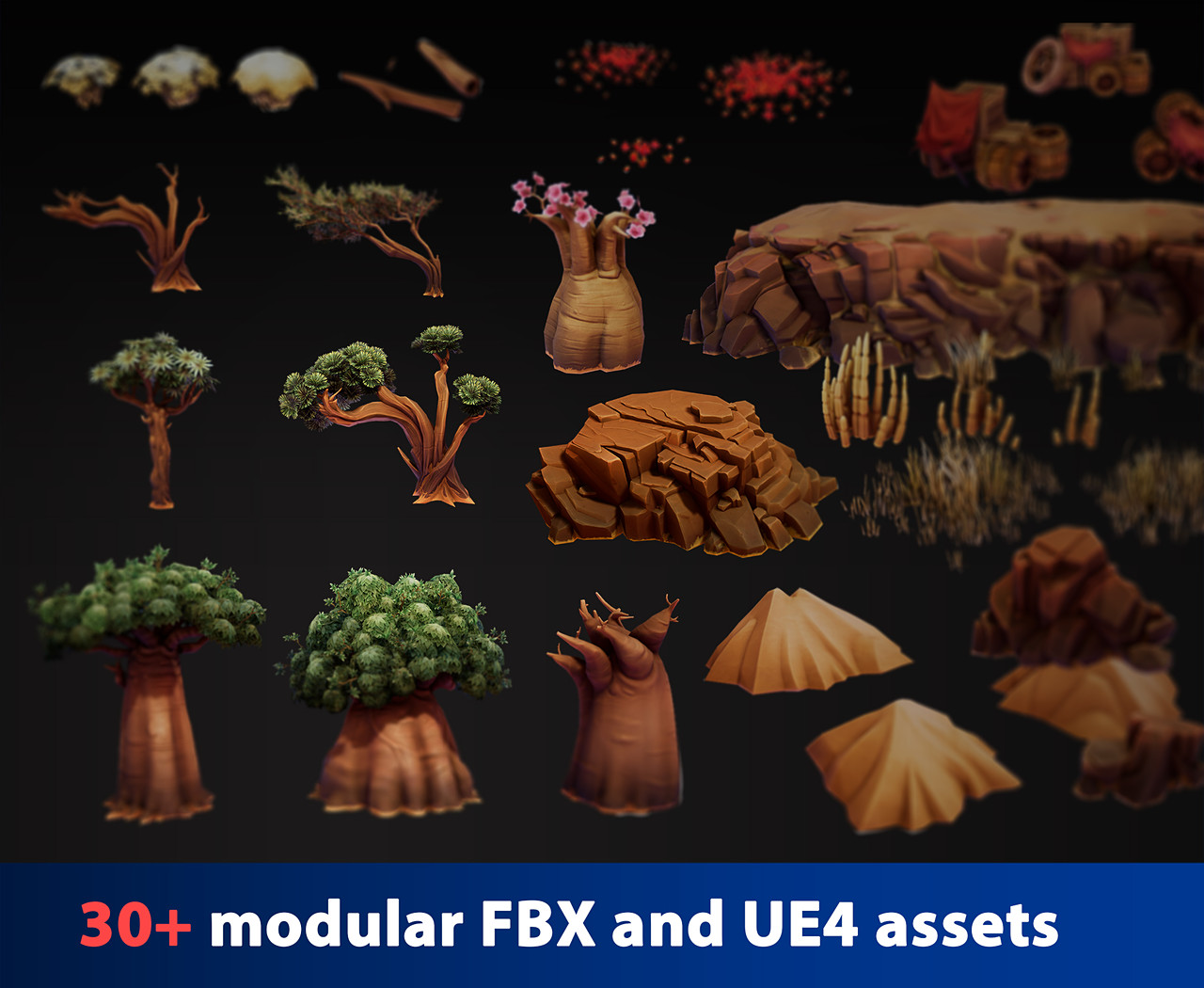 Crimson Desert Landscape -Full package UE4 and FBX