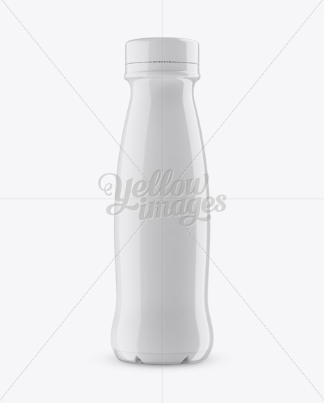 350 ml Plastic Bottle In Shrink Sleeve Mockup in Bottle Mockups on Yellow Images Object Mockups