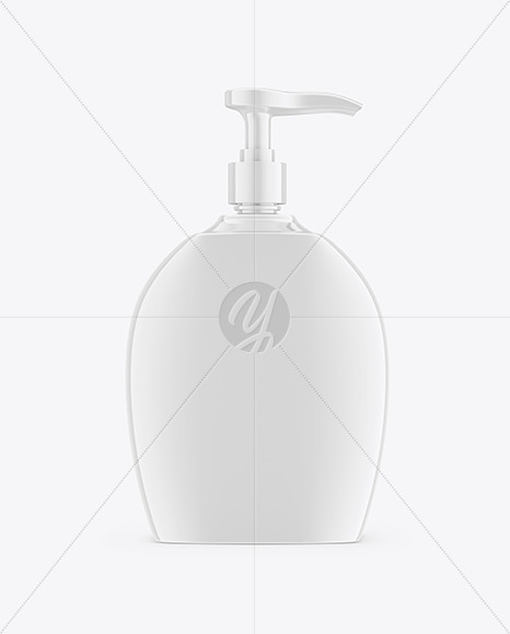 Liquid Soap Bottle with Pump Mockup in Bottle Mockups on Yellow Images Object Mockups