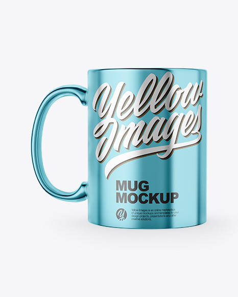 Metal Mug Mockup in Cup & Bowl Mockups on Yellow Images Object Mockups