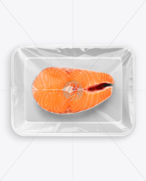 Tray w/ Fish Mockup in Tray & Platter Mockups on Yellow Images Object Mockups