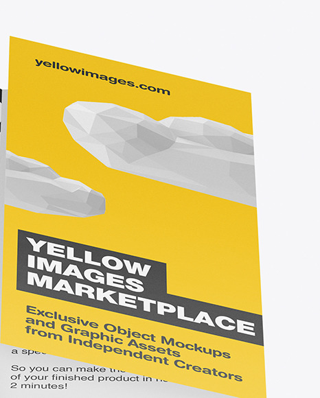 Brochure Mockup in Stationery Mockups on Yellow Images Object Mockups