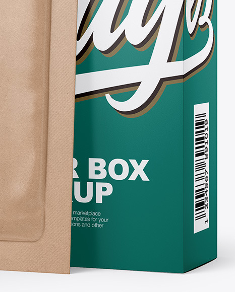 Download دانلود موکاپ جعبه کاغذی Matte Paper Box With Kraft Sachet Mockup 48407 - تایم کد | مرجع دانلود ...