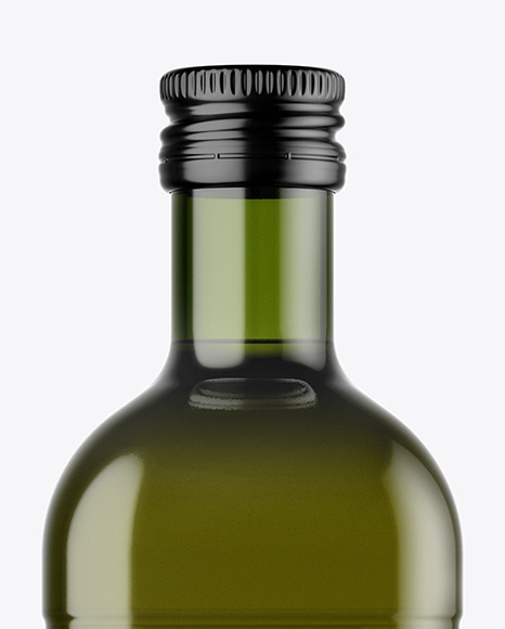 Download دانلود موکاپ بطری شیشه ای روغن Green Glass Olive Oil Bottle 48422 | تایم کد