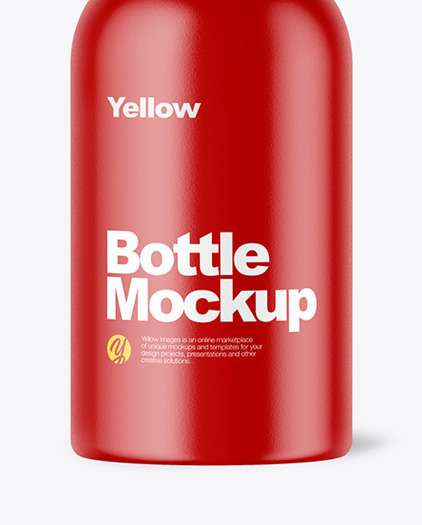 Matte Bottle Mockup in Bottle Mockups on Yellow Images Object Mockups