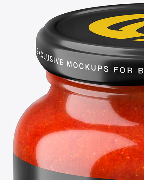 Download دانلود موکاپ شیشه مربا Glass Red Hot Sauce Jar In Shrink Sleeve Mockup 48469 - تایم کد | مرجع ...