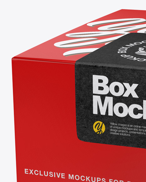 Matte Box Mockup in Box Mockups on Yellow Images Object Mockups