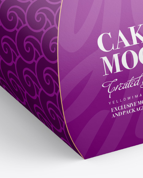 Paper Cake Box Mockup in Box Mockups on Yellow Images Object Mockups