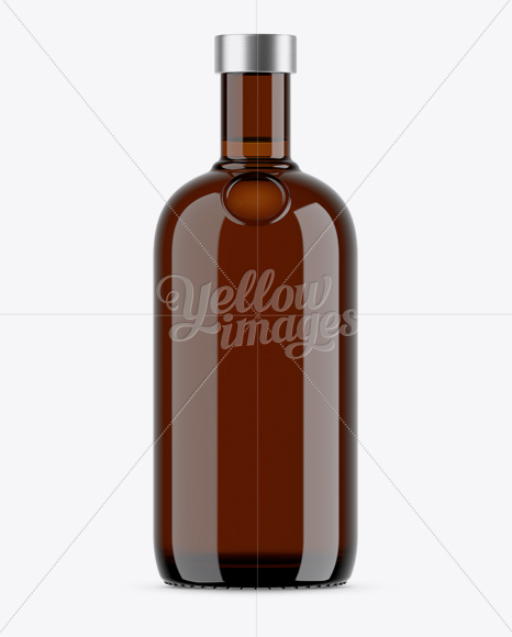 700ml Amber Glass Bottle Mockup in Bottle Mockups on Yellow Images Object Mockups