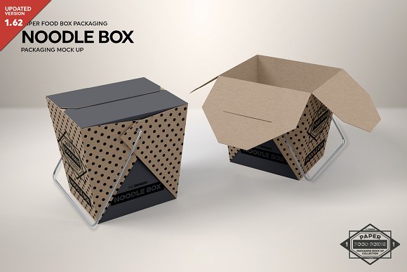 Download دانلود موکاپ جعبه نودل Noodle Box Packaging Mockup 986682 ...