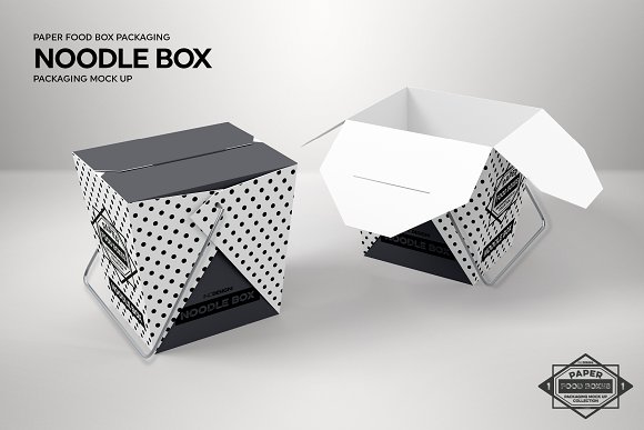 Download دانلود موکاپ جعبه نودل Noodle Box Packaging Mockup 986682 ...