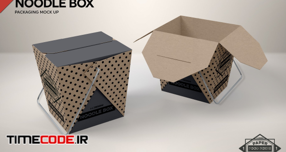 Download دانلود موکاپ جعبه نودل Noodle Box Packaging Mockup 986682 ...