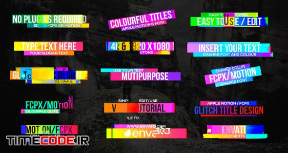 Colourful Glitch Titles 2 