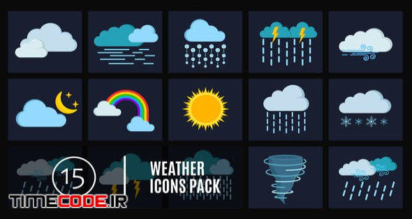  15 Weather Icons Pack 