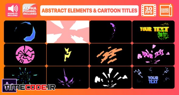  Abstract Shapes And Cartoon Titles | After Effects 