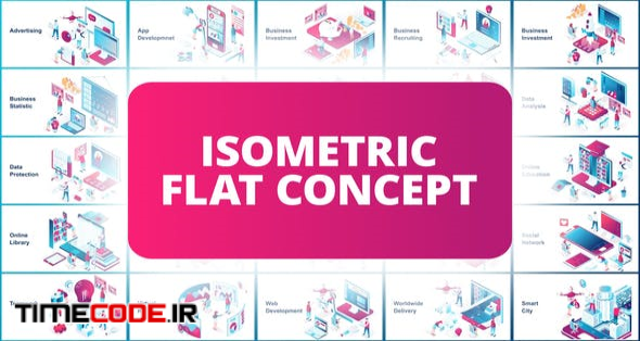  Isometric Flat Concept 