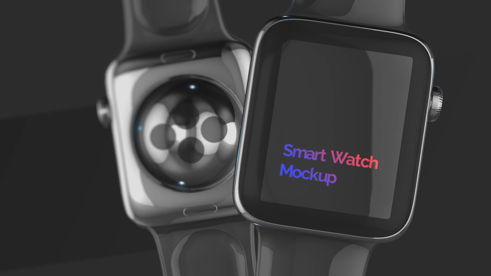  Smart Watch 3D Model Mockup - App Promo 