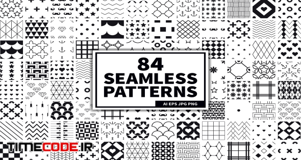 84 Seamless Patterns Set