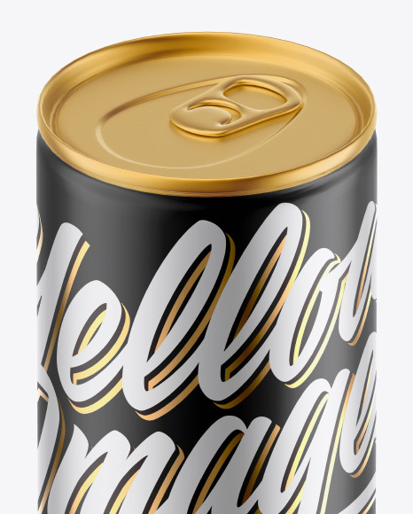 Matte Metallic Can Mockup in Can Mockups on Yellow Images Object Mockups