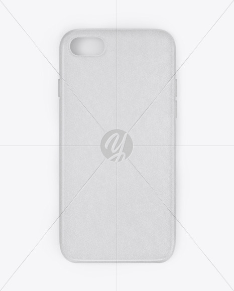 iPhone Leather Case Mockup in Device Mockups on Yellow Images Object Mockups