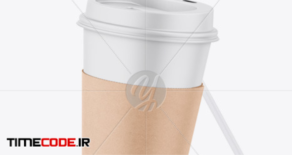Matte Coffee Cup W/ Straw Mockup in Cup & Bowl Mockups on Yellow Images Object Mockups