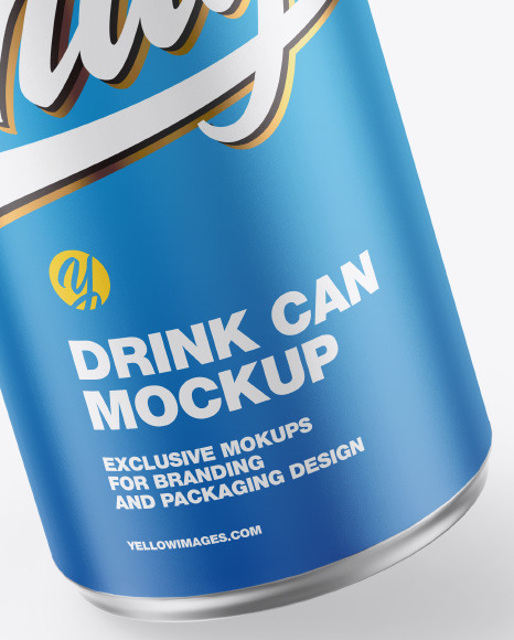 Download دانلود موکاپ قوطی نوشابه Metallic Can Matte Finish Mockup 51492 | تایم کد