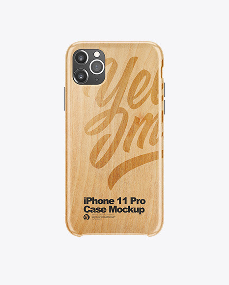 Download دانلود موکاپ کیس آیفون ۱۱ IPhone 11 Pro White Wooden Case ...