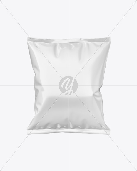Glossy Snack Package Mockup in Bag & Sack Mockups on Yellow Images Object Mockups