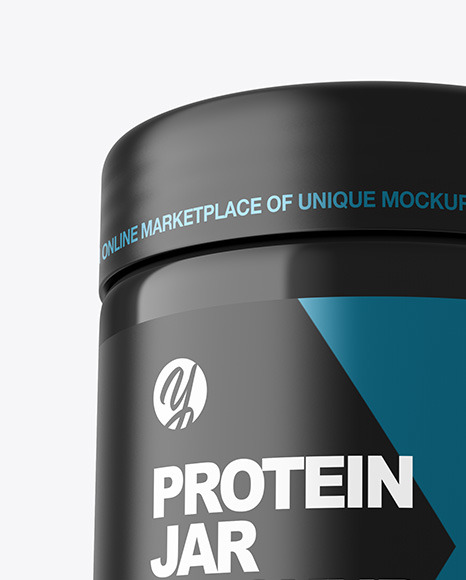 Download دانلود موکاپ قوطی پروتئین Glossy Protein Jar Mockup 52097 ... Yellowimages Mockups