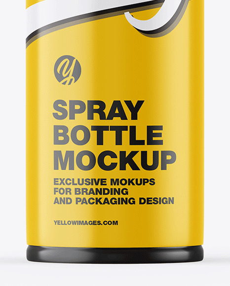 Download دانلود موکاپ اسپری Glossy Spray Bottle Mockup 52119 | تایم کد Yellowimages Mockups