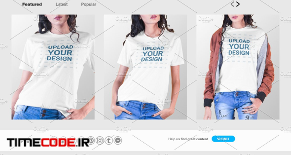 Download دانلود موکاپ تی شرت زنانه Female T-shirt Mockup-V-2-004 ...