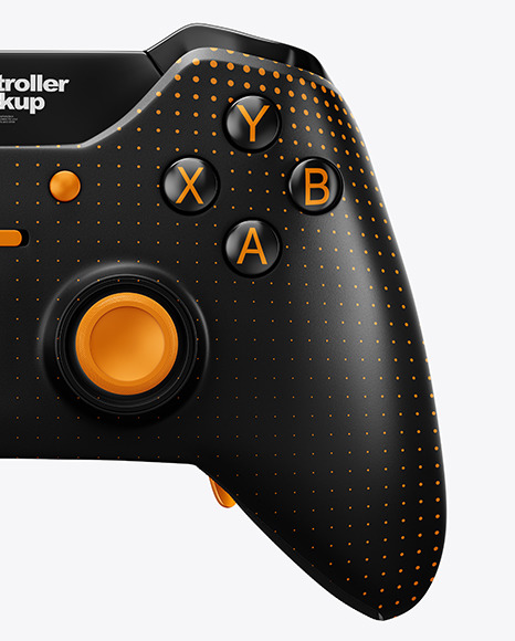Game Controller Mockup in Device Mockups on Yellow Images Object Mockups